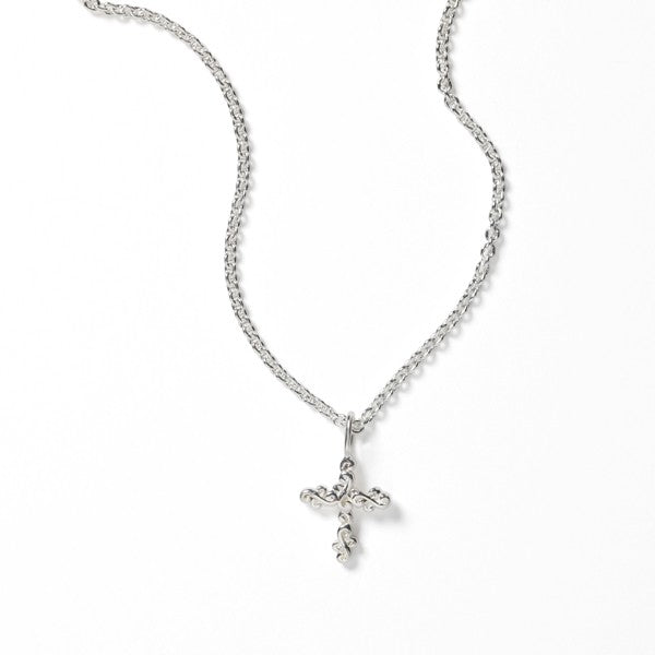 Southern Gates Sterling Silver Scrolling Vine Cross Necklace (92427)