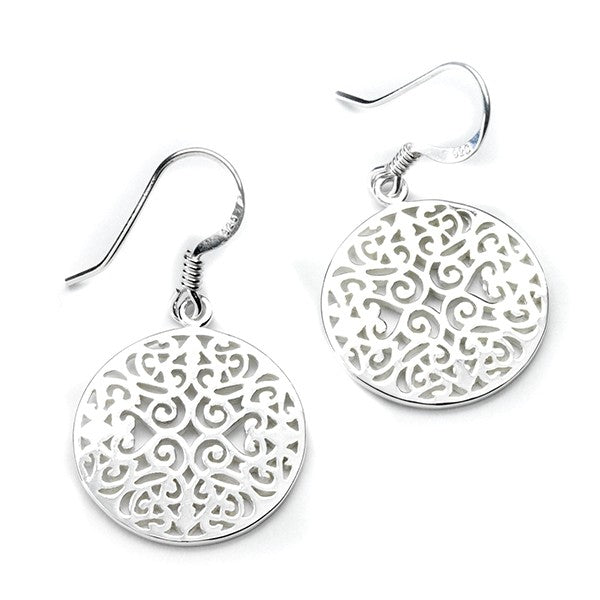 Southern Gates Sterling Silver Round Scroll Earrings (81058)