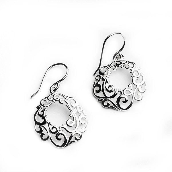 Southern Gates Sterling Silver Open Scroll Earrings (81114)