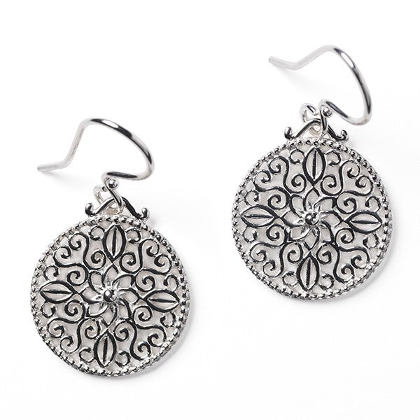 Southern Gates Sterling Silver Art Deco Belle Earrings (93476)