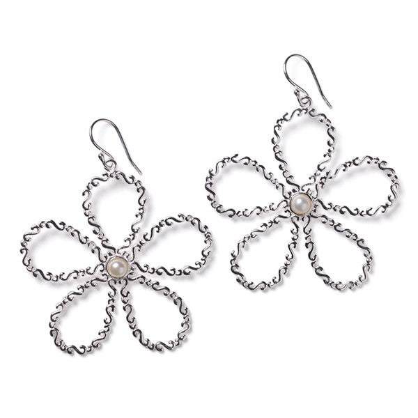 Southern Gates® Scrolling Vine Petal Earrings Courtyard Series 43mm 925 Sterling Silver Designed and distributed in Charleston, SC   Celebrate historic Southern gardens featuring wrought iron elements of sweet blooms, scrolling vines and lush landscapes.