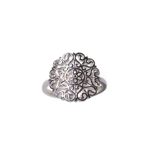 Southern Gates® Lynwood Ring Ornamental Series Whole sizes: 5-10 925 sterling silver Designed and distributed in Charleston, SC   Details of ornate ironwork found in gates, grilles, and balconies throughout the South have inspired this timeless piece of jewelry.