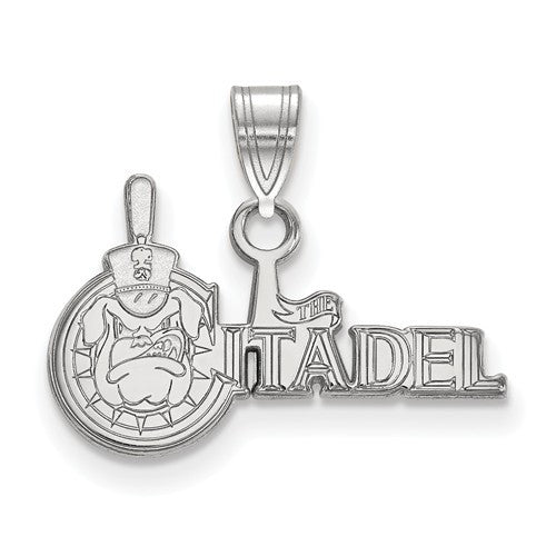 Sterling Silver LogoArt Officially Licensed The Citadel Small Pendant
