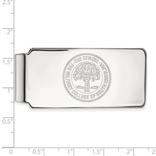 Sterling Silver LogoArt Officially Licensed The Citadel Money Clip