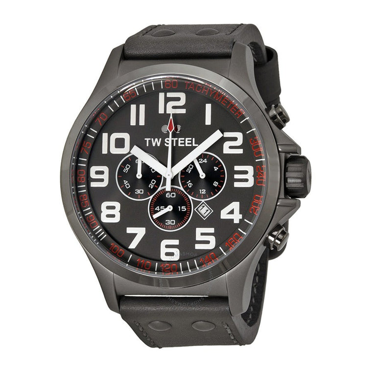 TW Steel Pilot 48mm Titanium Case/Dial Chronograph Watch (82808)
